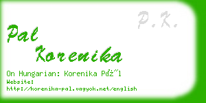 pal korenika business card